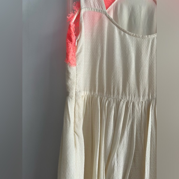 Free People Georgia lace cream and neon orange dress - Picture 4 of 9